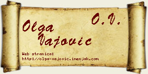 Olga Vajović vizit kartica
